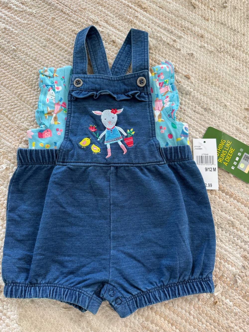 John Deer Blue Denim-Look Jumper